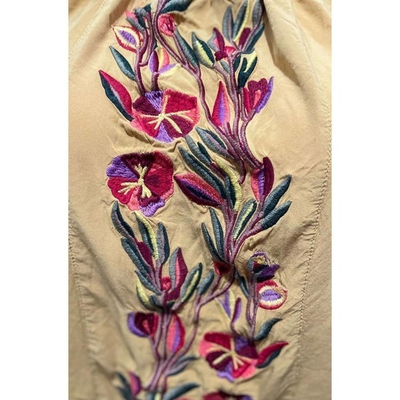 Solitaire‎ Women's Boho Peasant Bell Sleeve Blouse Top Floral Embroidered Small - Picture 2 of 8